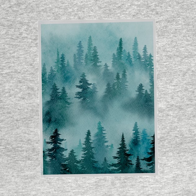 Watercolor forest by RosanneCreates